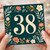 38th Birthday Card, Floral Number 38 Birthday Card