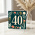 40th Birthday Card, Floral Number 40 Card