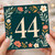 44th Birthday Card, Floral Number 44 Birthday Card