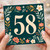 58th Birthday Card, Floral Number 58 Birthday Card