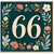 66th Birthday Card, Floral 66 Birthday Card