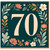 70th Birthday Card, Floral Number 70 Card