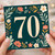 70th Birthday Card, Floral Number 70 Card
