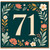 71st Birthday Card, Floral 71 Birthday Card