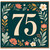 75th Birthday Card, Floral Design