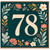 78th Birthday Card, Floral Age 78 Birthday Card