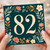82nd Birthday Card, Floral Botanical 82 Birthday Card