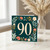 90th Birthday Card, Elegant Floral Number 90 Card
