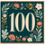 100th Birthday Card, Floral Number 100 Card