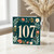 107th Birthday Card, Floral Number 107 Card