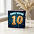 10th Birthday Card, OMG You're 10 Gold Balloon Design