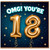 18th Birthday Card, OMG You're 18