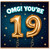 19th Birthday Card, OMG You're 19 Card
