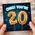 20th Birthday Card, OMG! You’re 20 Gold Balloon Star Design