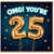 25th Birthday Card, OMG You’re 25 Card