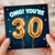 30th Birthday Card, OMG You're 30 Balloon Design