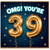 39th Birthday Card, OMG You're 39 Birthday Card