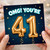 41st Birthday Card, OMG You're 41 Balloon Design