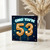 53rd Birthday Card, OMG You're 53 Gold Balloon Design