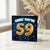 59th Birthday Card, OMG! You're 59 Gold Balloon Starry Design
