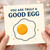 You Are Truly a Good Egg Pun Card - Funny Thank You Appreciation Greeting Card for Friend, Partner or Colleague - Cute Fried Egg Illustration - Blank Inside