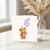 6th Birthday Card, Cute Teddy Bear Party Balloon Design