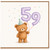 59th Birthday Card, Cute Teddy Bear with Balloons