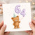 64th Birthday Card, for Her or Him Cute Teddy Bear Balloon Design