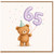 65th Birthday Card, Cute Teddy Bear with Balloons