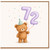 72nd Birthday Card, Cute Teddy Bear with Balloons