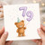 79th Birthday Card, Cute Teddy Bear Balloon Card