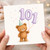 101st Birthday Card, Cute Teddy Bear Balloon Birthday Card