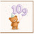 109th Birthday Card, Cute Teddy Bear Party Balloon Card