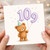109th Birthday Card, Cute Teddy Bear Party Balloon Card