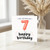 7th Birthday Card, Happy Birthday Balloon Age 7 Card