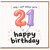 21st Birthday Card, Happy 21st Birthday Balloon Design Card