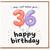 36th Birthday Card, Funny Birthday Card for 36 Year Old, Happy Birthday Balloon Design