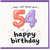 54th Birthday Card, Happy 54th Birthday Card