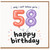 58th Birthday Card, OMG I Can't Believe You're 58 Happy Birthday Card