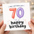 70th Birthday Card, Happy 70th Birthday Balloon Design