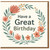 Have a Great Birthday Card - Floral Wreath Design - Elegant Botanical Birthday Greeting