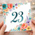 23rd Birthday Card, Floral Number 23 Card