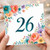 26th Birthday Card, Floral Number 26 Birthday Card