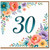 30th Birthday Card, Floral 30 Birthday Card