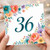 36th Birthday Card, Floral 36th Birthday Card