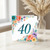 40th Birthday Card, Floral Number 40 Card