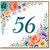 56th Birthday Card, Floral Number 56 Birthday Card