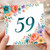 59th Birthday Card, Floral Design