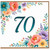 70th Birthday Card, Floral Number 70 Card