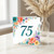 75th Birthday Card, Floral Number 75 Card